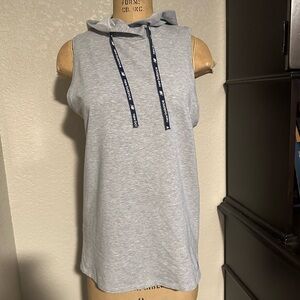 New Balance Light Gray Sleeveless TwistBack Hoodie